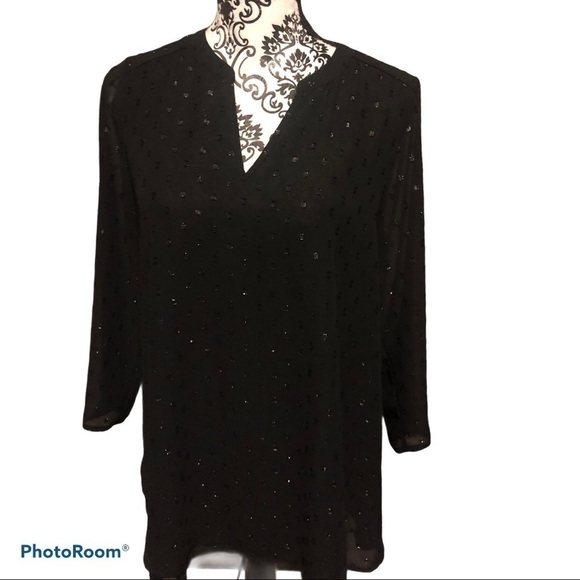 Maurices Deep Vneck black blouse - Picture 1 of 10